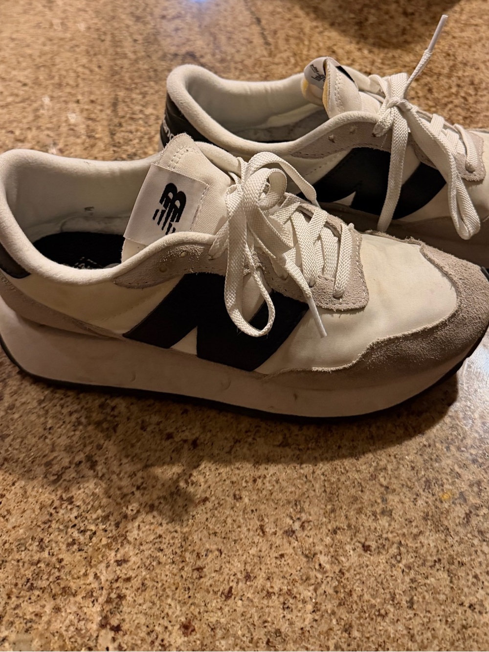 New Balance White and Black Women's Sneakers